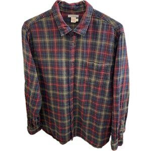 Carbon 2 Cobalt Men's Large Upper Echelon Plaid Shirt Lined Long Sleeve  133093